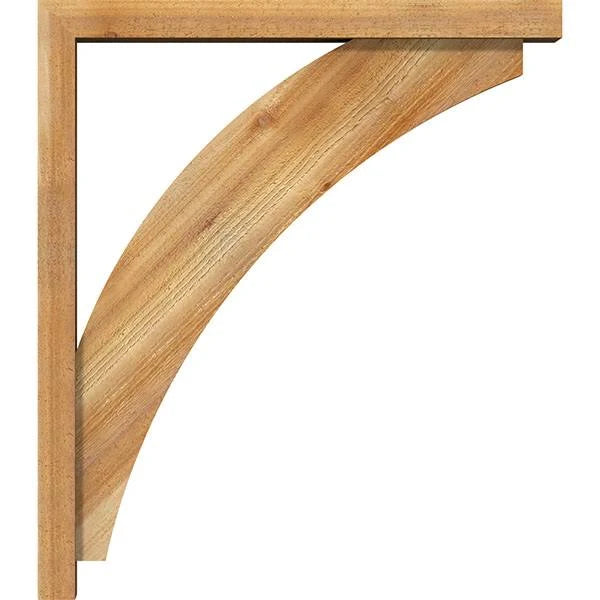 4x22W x 28x22D x 32x22H Rough Sawn Bracket with Offset Brace, Western Red Cedar S110