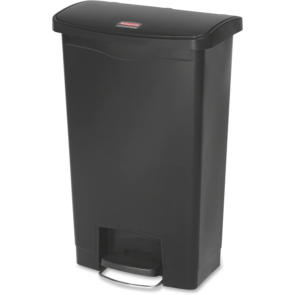 Black 13.2 Gal Plastic Step-On Trash Can L808