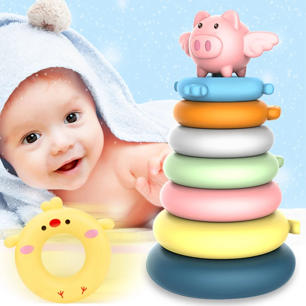 7 Pcs Soft Stacking Rings Toy Y5022