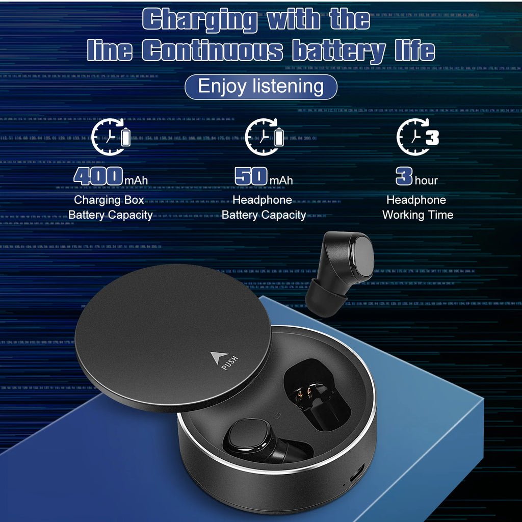 Black True Wireless Earbuds with Mic B2850