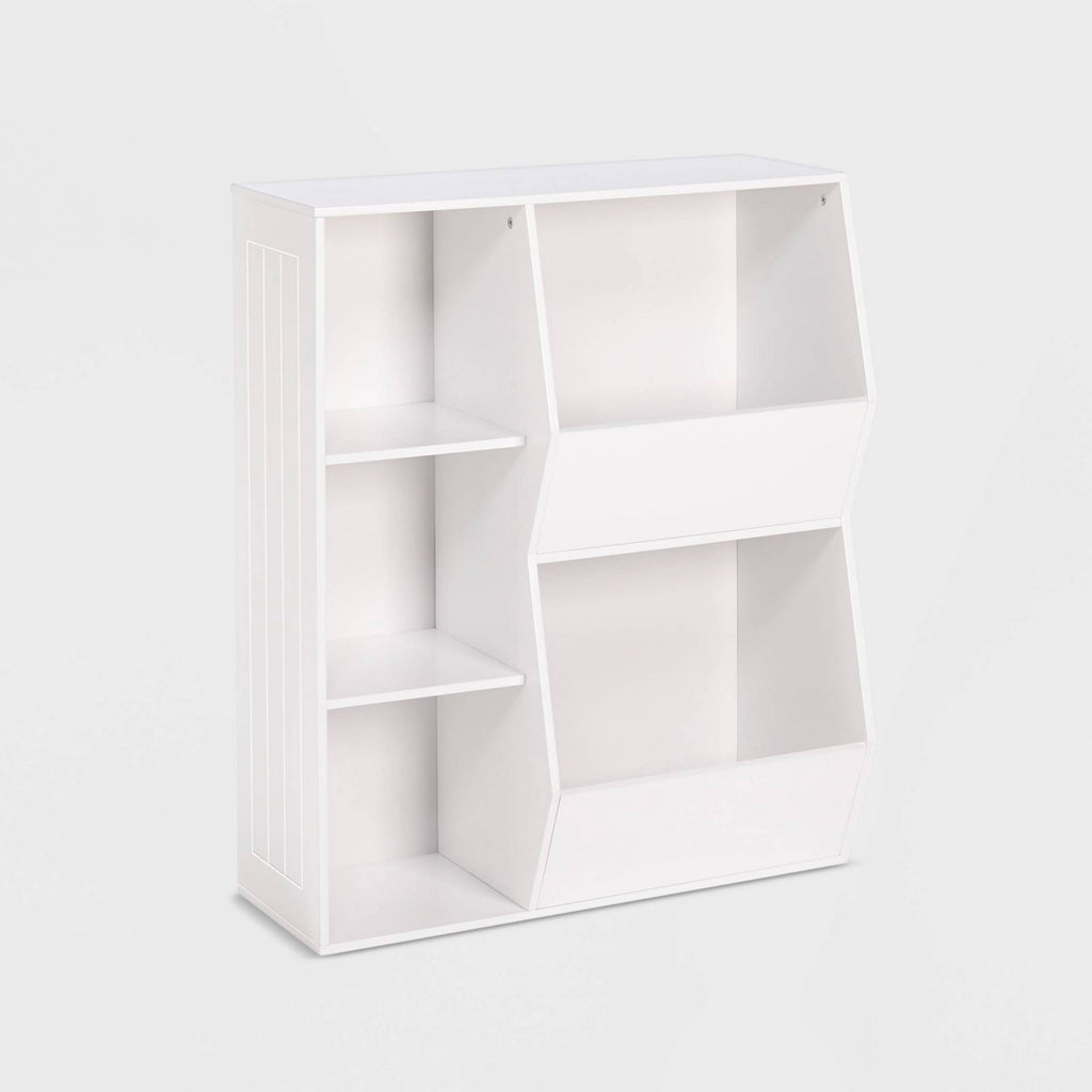 White 3-Cubby 2-Veggie Bin Floor Cabinet S810