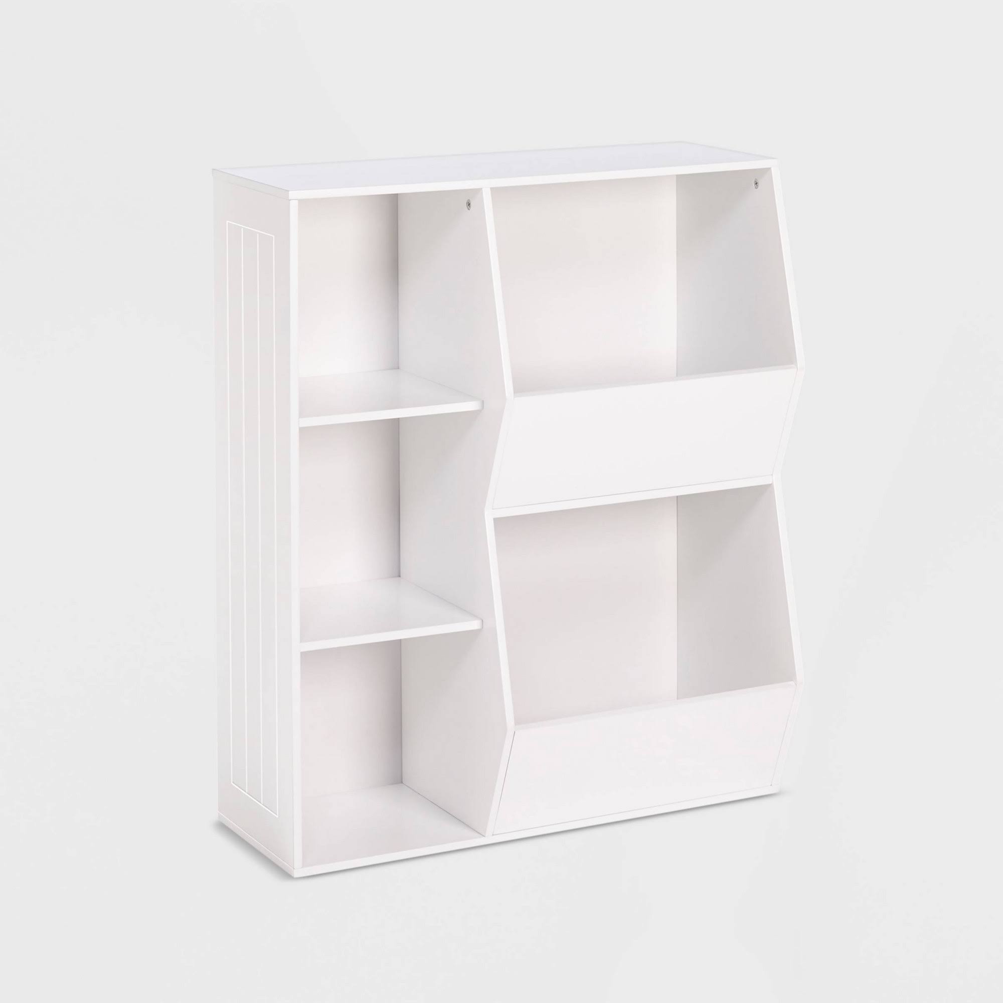 White 3-Cubby 2-Veggie Bin Floor Cabinet S810