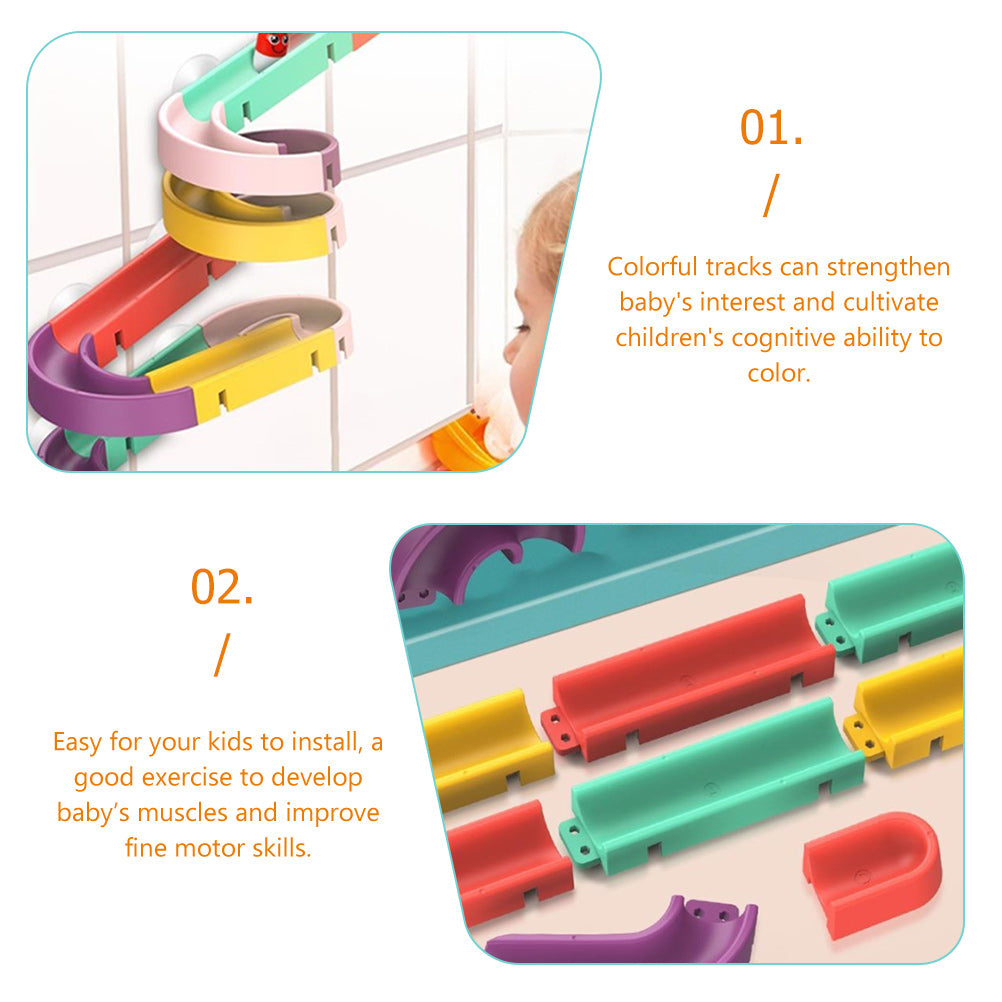 Rolling Ball Track Toy Building Toy DIY Educational Toy U2176