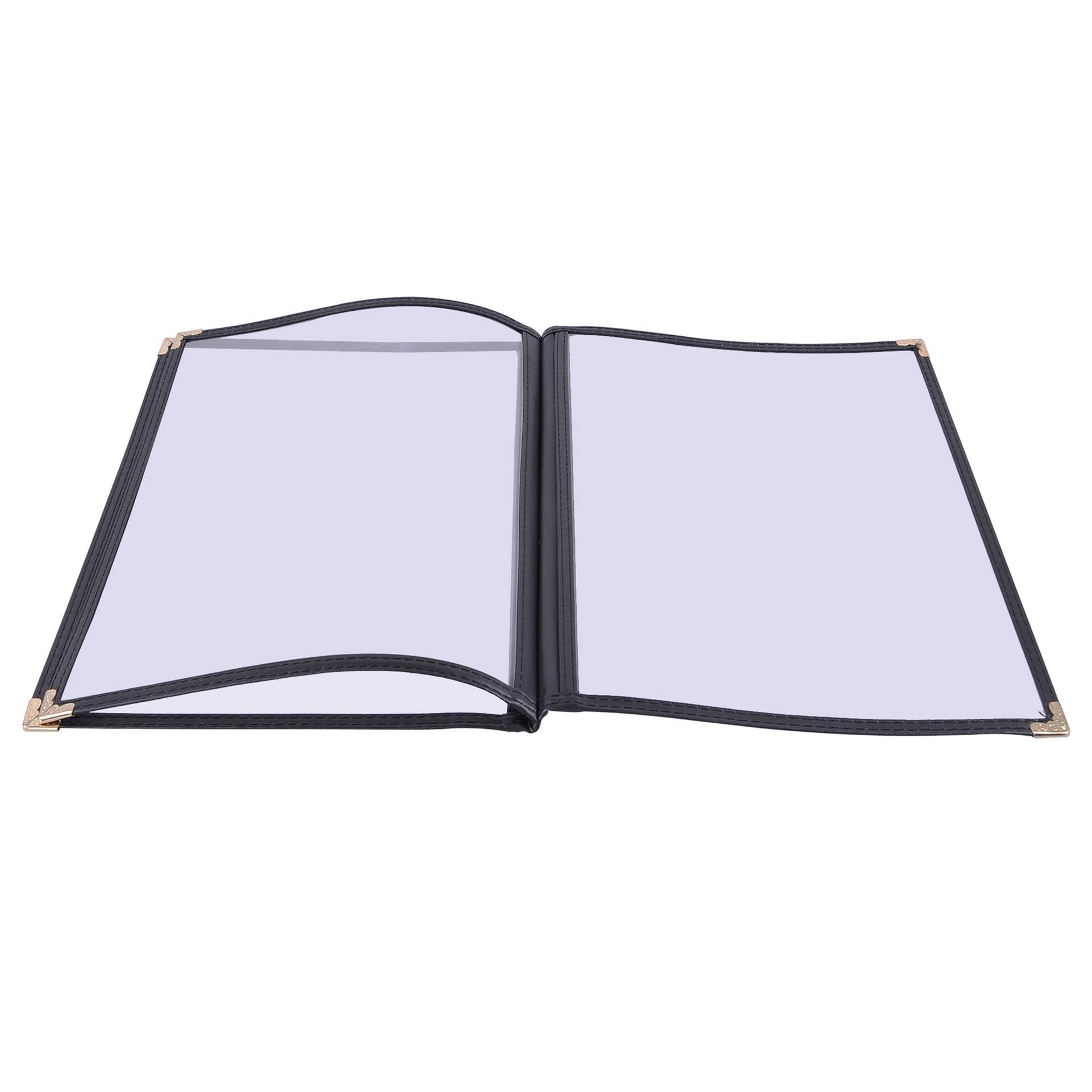 Black Triple Book Style Menu Covers 30 Pack H934