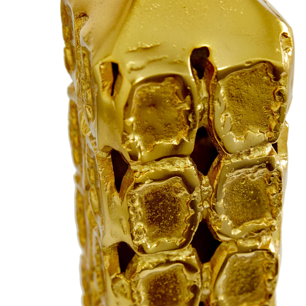 Gold Aluminum Candle Holder 19 R305306