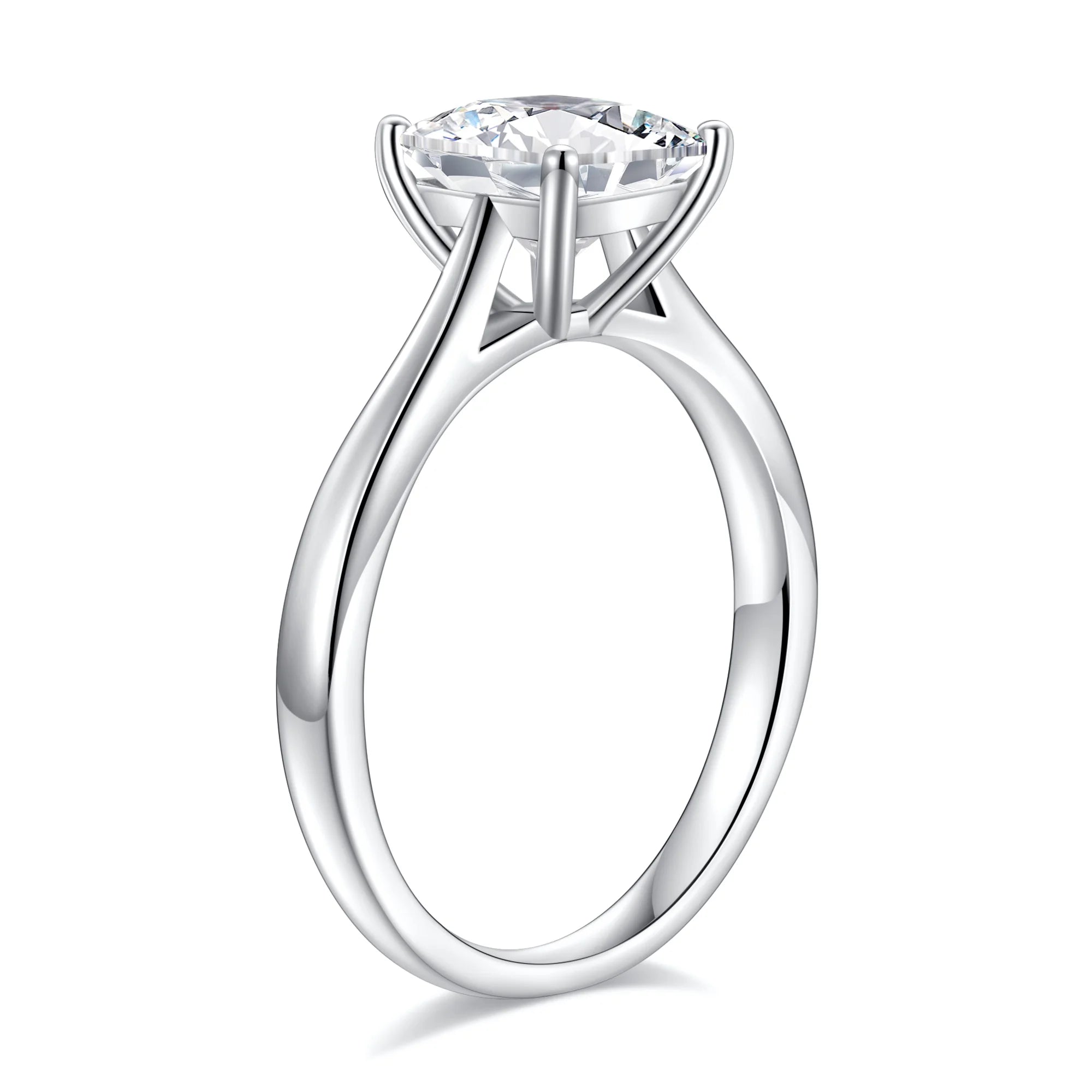 1.5ct Moissanite Solitaire Engagement Ring 925 Sterling Silver Princess Cut A217912