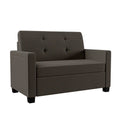 Gray Linen Loveseat Sleeper Sofa Q7661