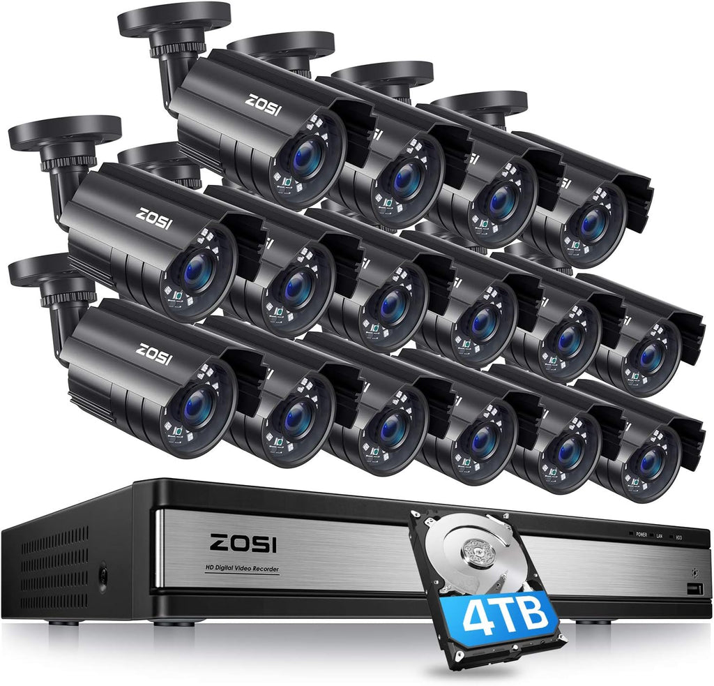 16CH 1080P Security Camera System with 4TB Hard Drive D902
