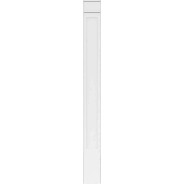 Flat Panel PVC Pilaster with Decorative Capital & Base (Pair) I1435