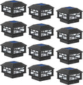 12 Pack White Solar LED Post Cap Lights Z7919