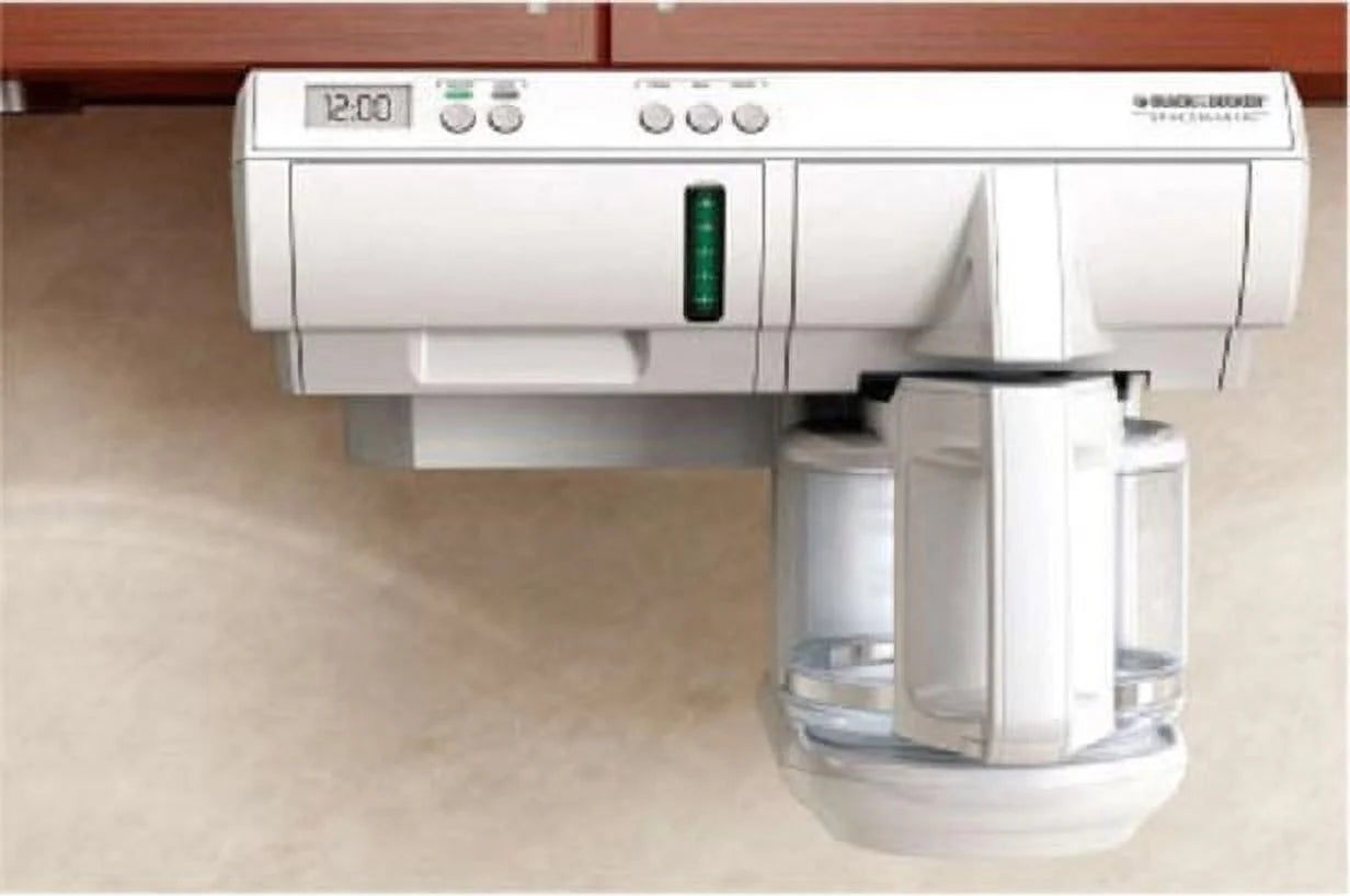 White 12 Cup Programmable Under Cabinet Coffee Maker U642955