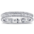 1 1/10 Ct Baguette & Diamond Eternity Ring Wedding Band Q418
