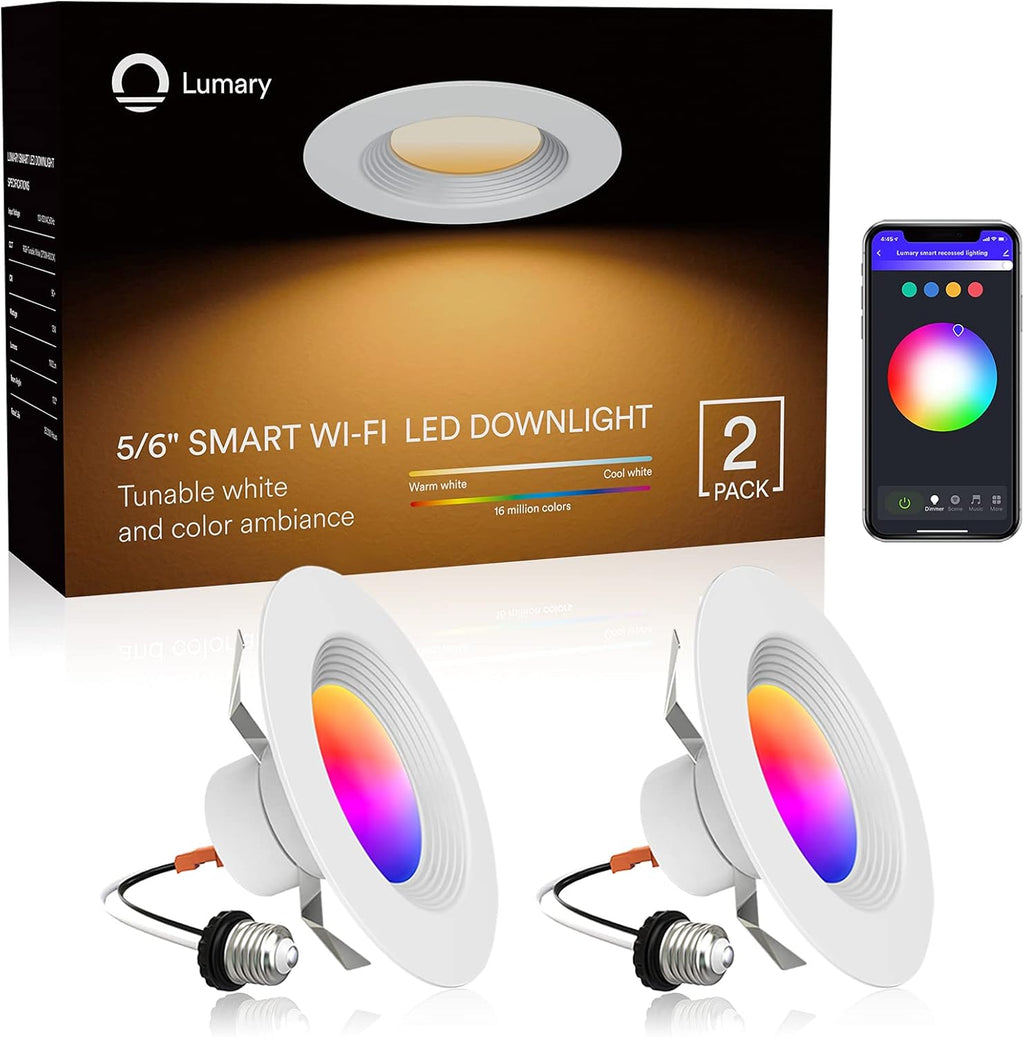 12PCS Dimmable 13W Smart LED Recessed Ceiling Lights L351164