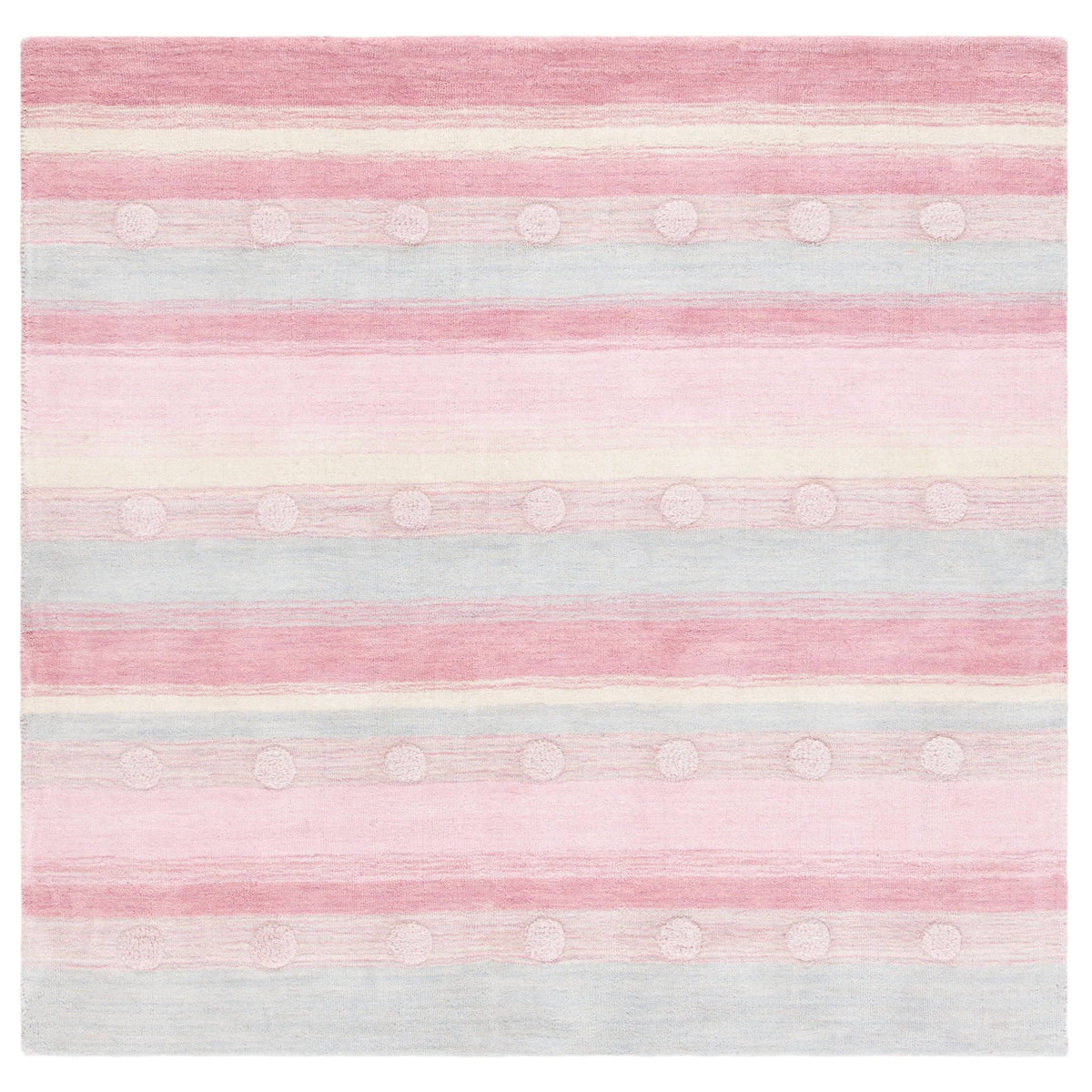Light Blue / Pink Square Kids Rug T294977
