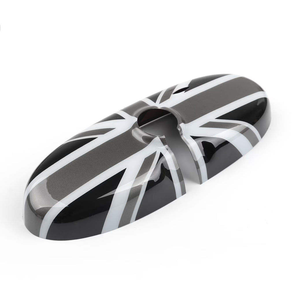 Black Union Jack Rear View Mirror Cover H210822