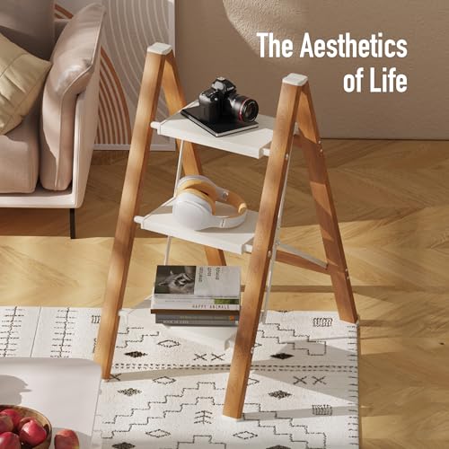 Lightweight Aluminum Folding Step Stool with Anti-Slip Pedals, 330 lbs Capacity F8321