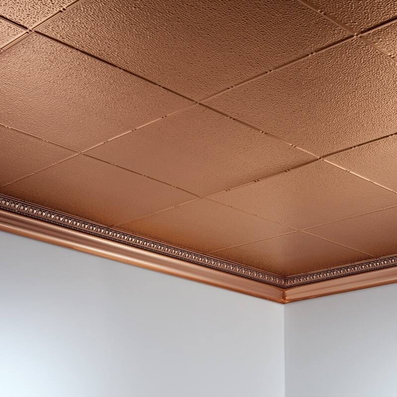 Polished Copper Glue Up Ceiling Tile 5 Pack U341239