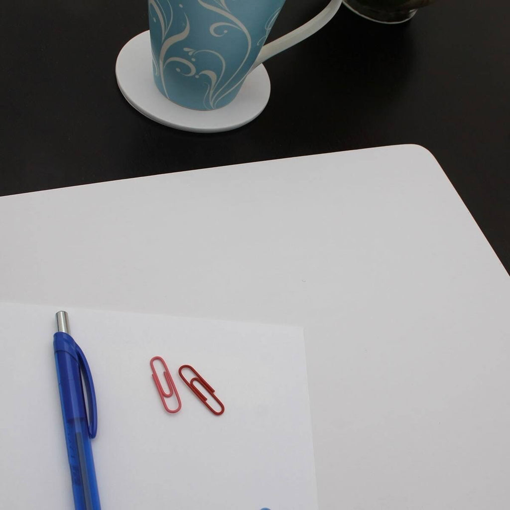 White Leatherette Conference Table Pad W156