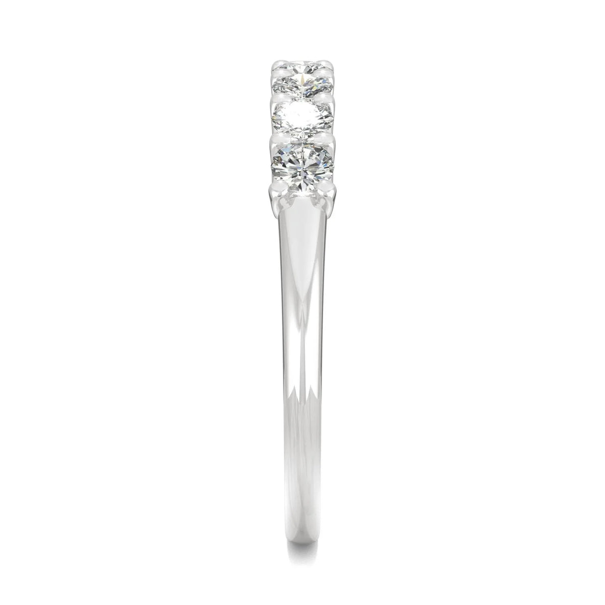 14K White Gold Moissanite Seven Stone Anniversary Band 0.42 DEW Q679128