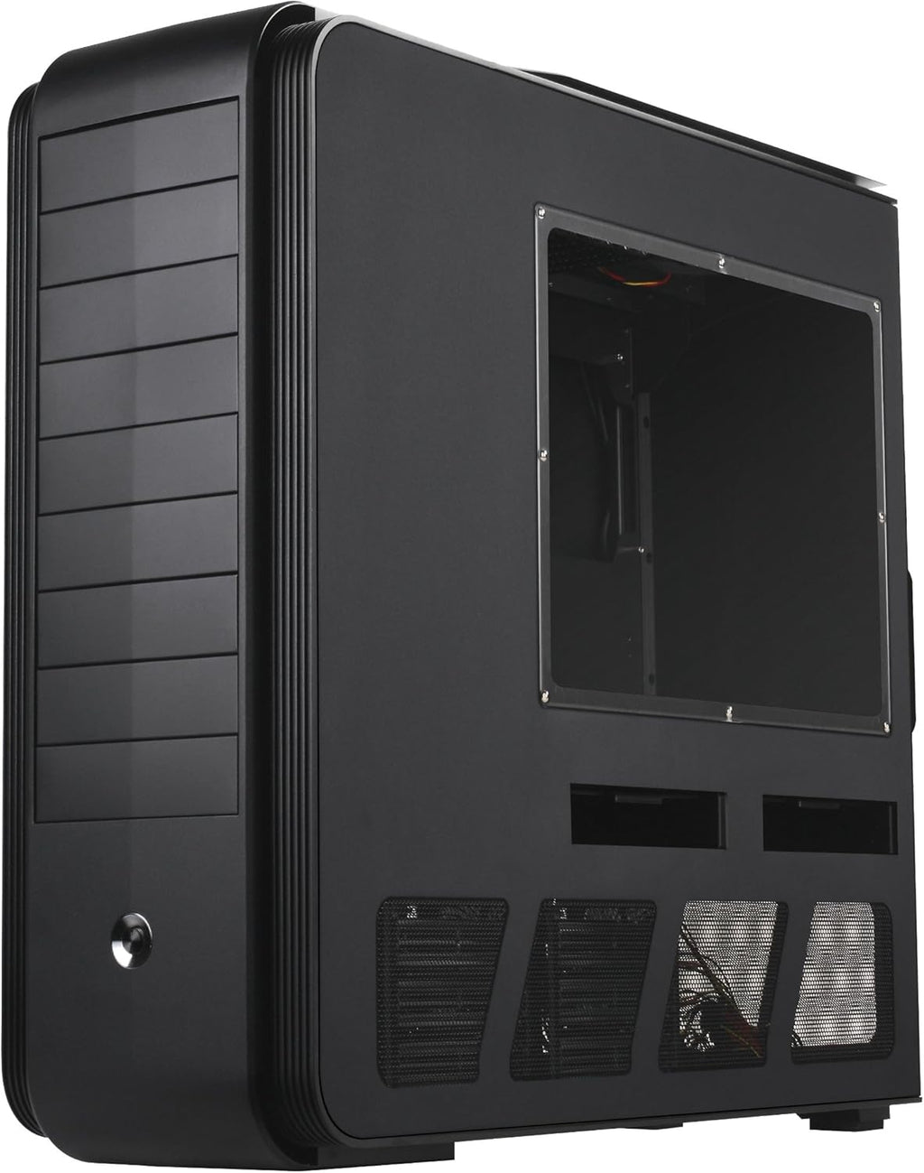 Black Aluminum front panel steel body ATX Mid Tower Computer Case Y60828
