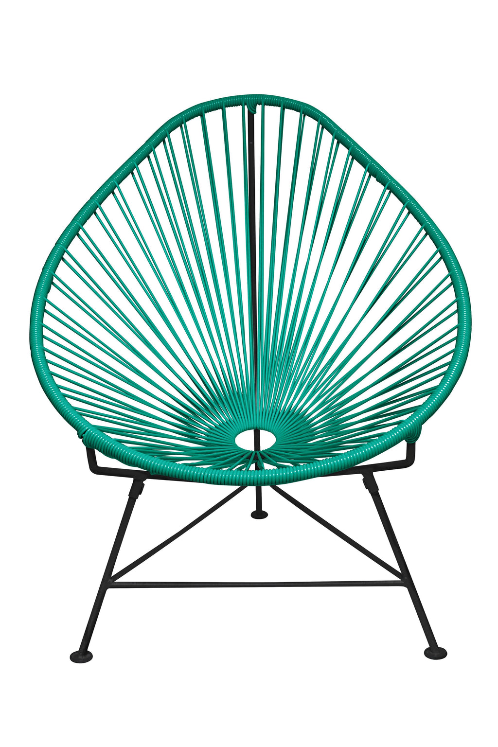 Black Frame Turquoise Acapulco Chair Y9864