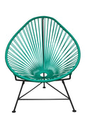 Black Frame Turquoise Acapulco Chair Y9864