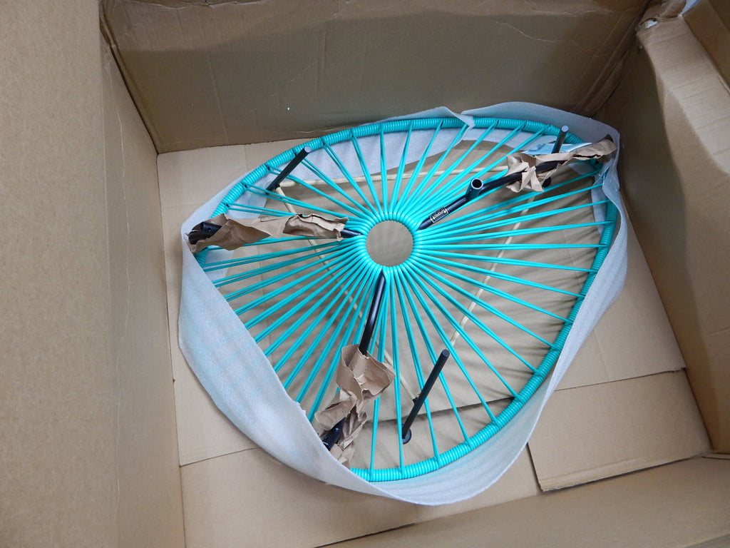 Black Frame Turquoise Acapulco Chair Y9864