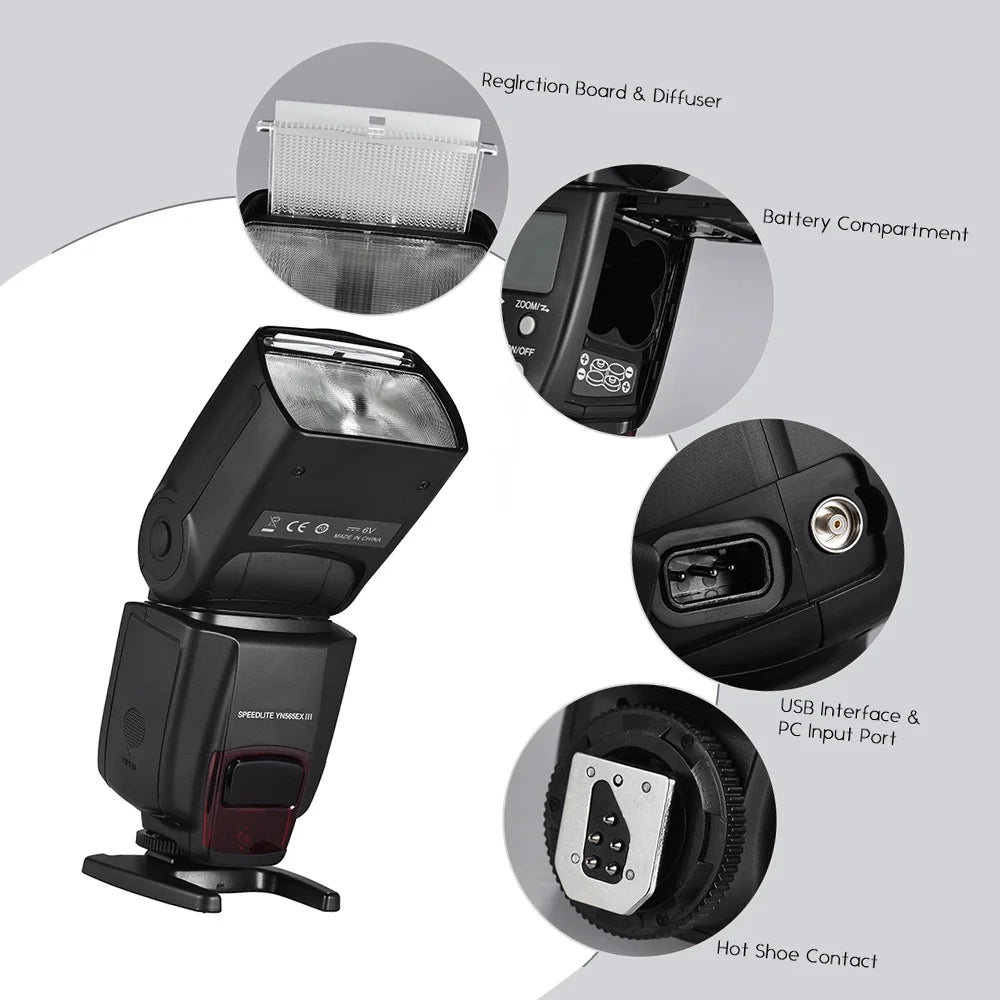 Wireless TTL Slave Flash Speedlite GN58 R3115