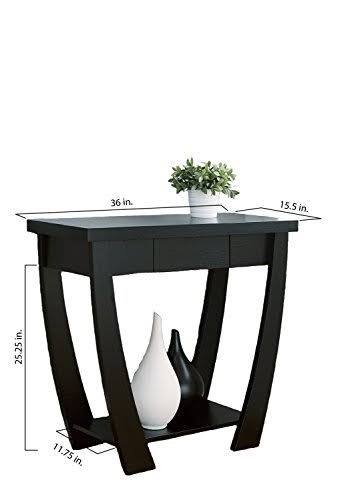 Black 1-Drawer Console Sofa Table P742179