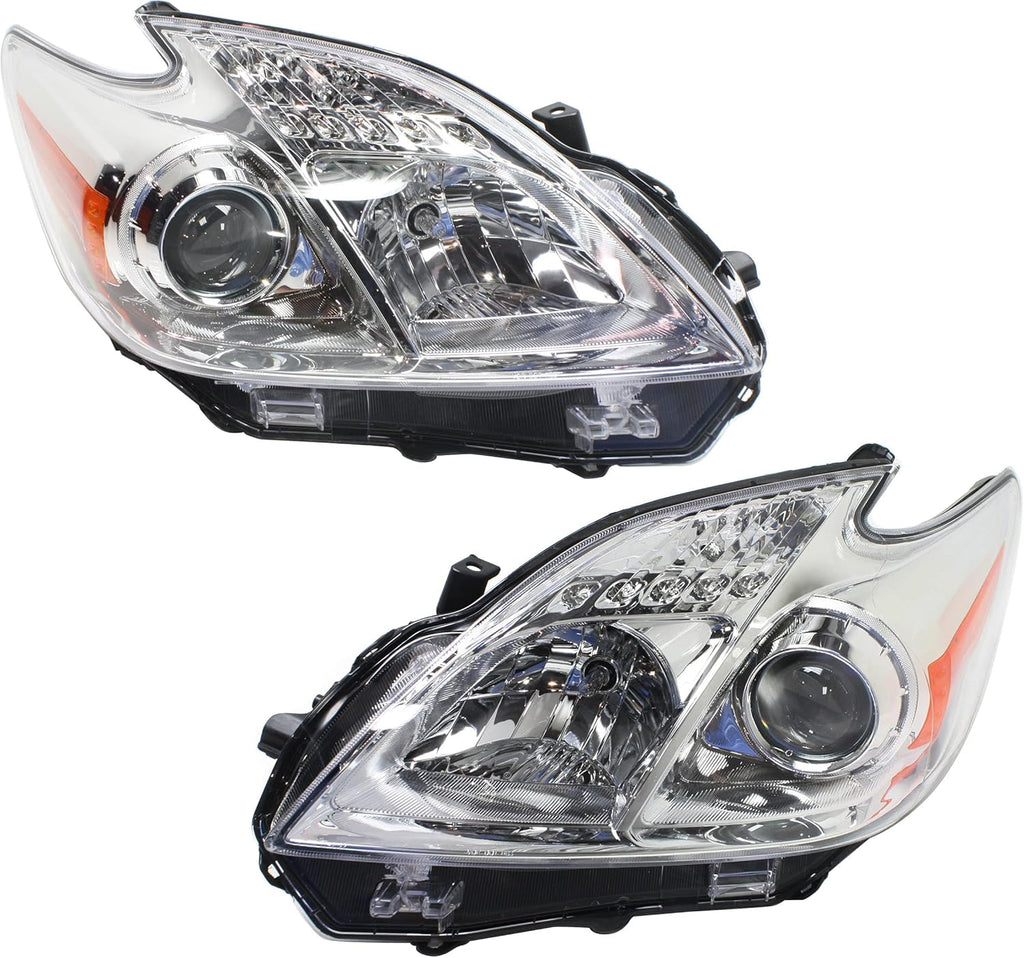 Headlight Assembly Set of 2 for 2012-2015 Toyota Prius Halogen L778674