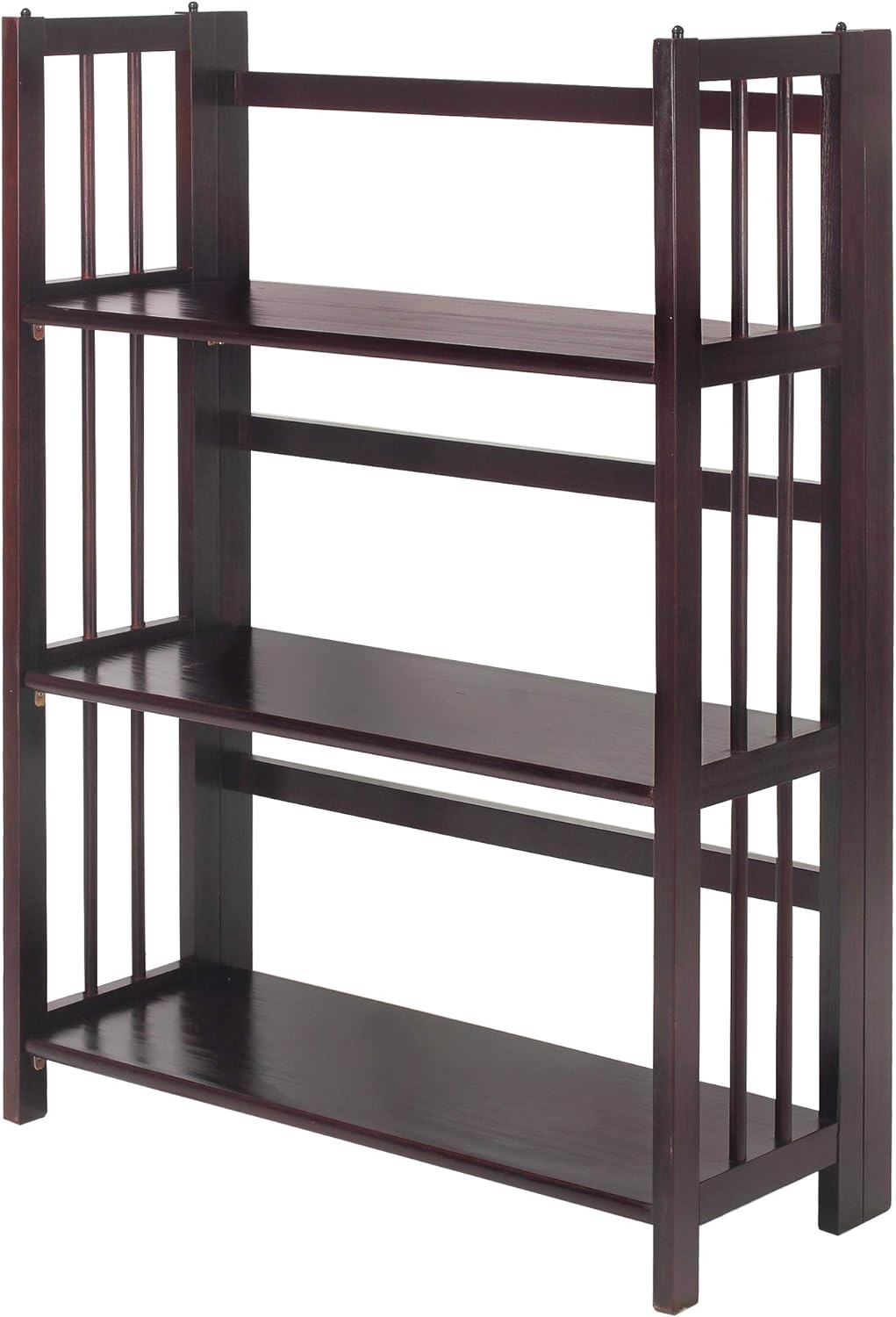 3-Shelf Folding Stackable Bookcase Natural O552499