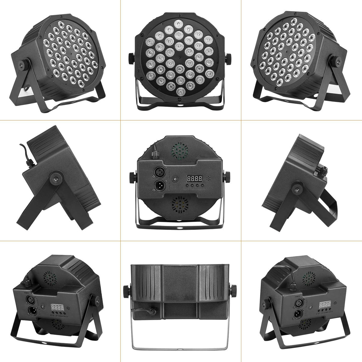 36 LED RGB Stage Lights with Remote 8 Pack Q61663