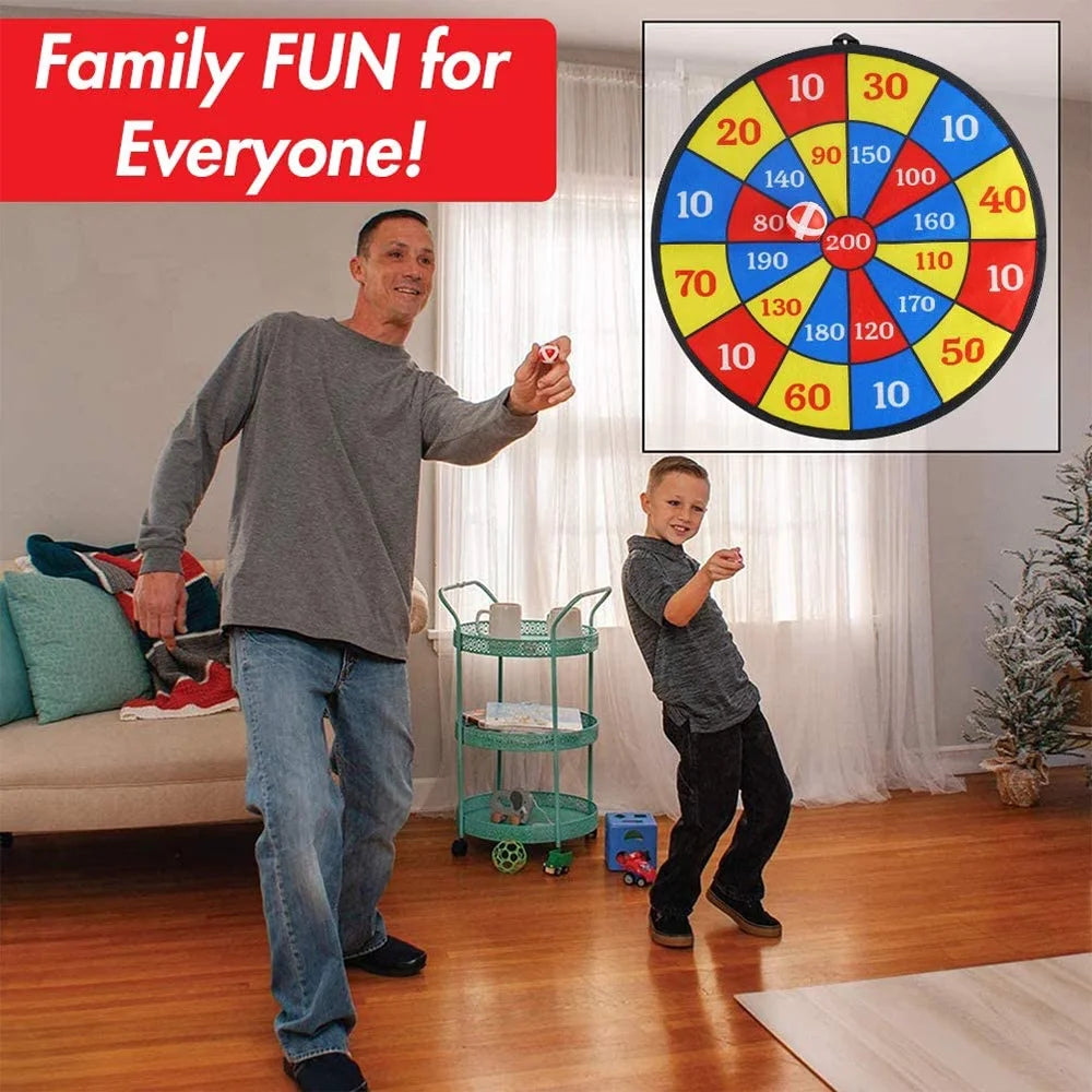 Kids Game Dart Board Set with 6 Sticky Balls and a Hook R727