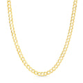 10k Yellow Gold Mens Solid Curb Chain Necklace 7mm N540