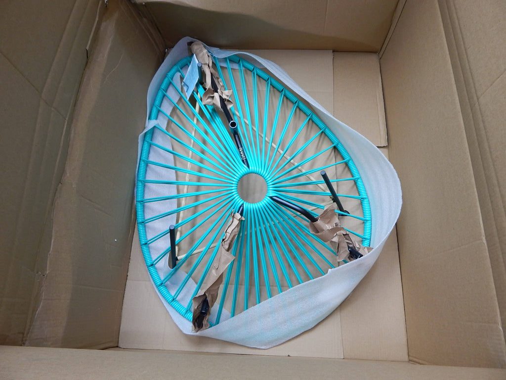 Black Frame Turquoise Acapulco Chair Y9864