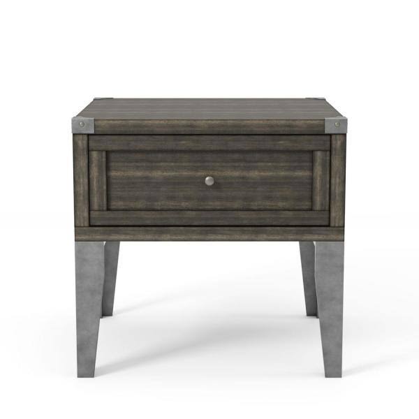 Gray and Dark Oak End Table H49935