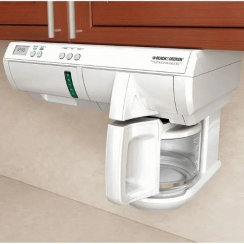 White 12 Cup Programmable Under Cabinet Coffee Maker U642955