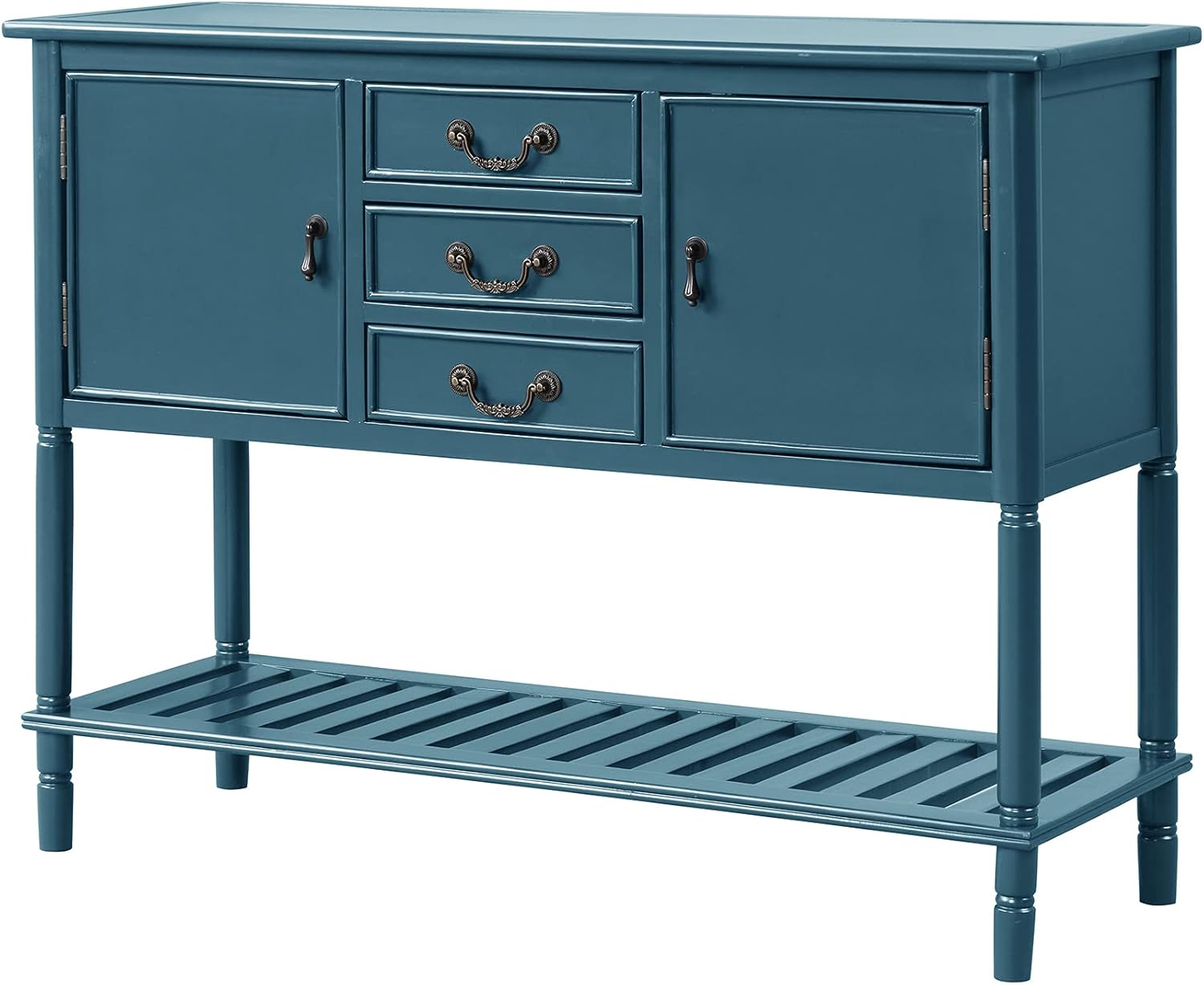 Solid Wood Console Table with 3 Drawers 2 Cabinet 1 Shelf M571