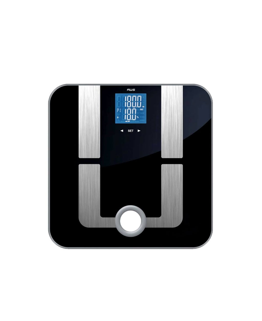 Stainless Steel Black Glass Scale V83360