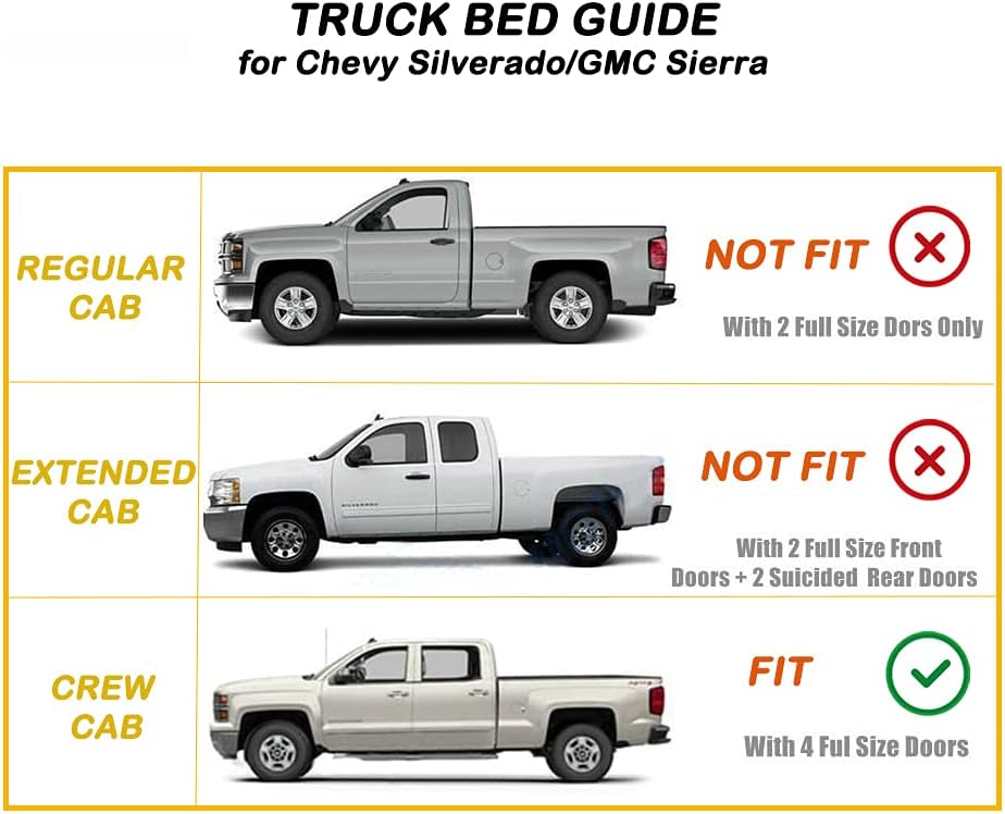 Window Visor Compatible With 2001-2006 Chevy Silverado GMC Sierra Crew Cab, Slim Style Acrylic Smoke Tinted 4PCS Sun Rain Shade Guard Wind Vent Air Deflector by IKON MOTORSPORTS, 2002 2003 2004 2005 Pack of 2 B773