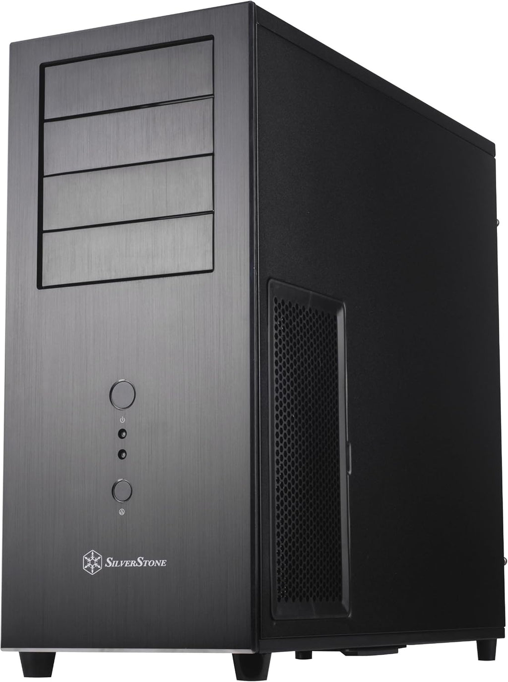 Black Aluminum front panel steel body ATX Mid Tower Computer Case Y60828