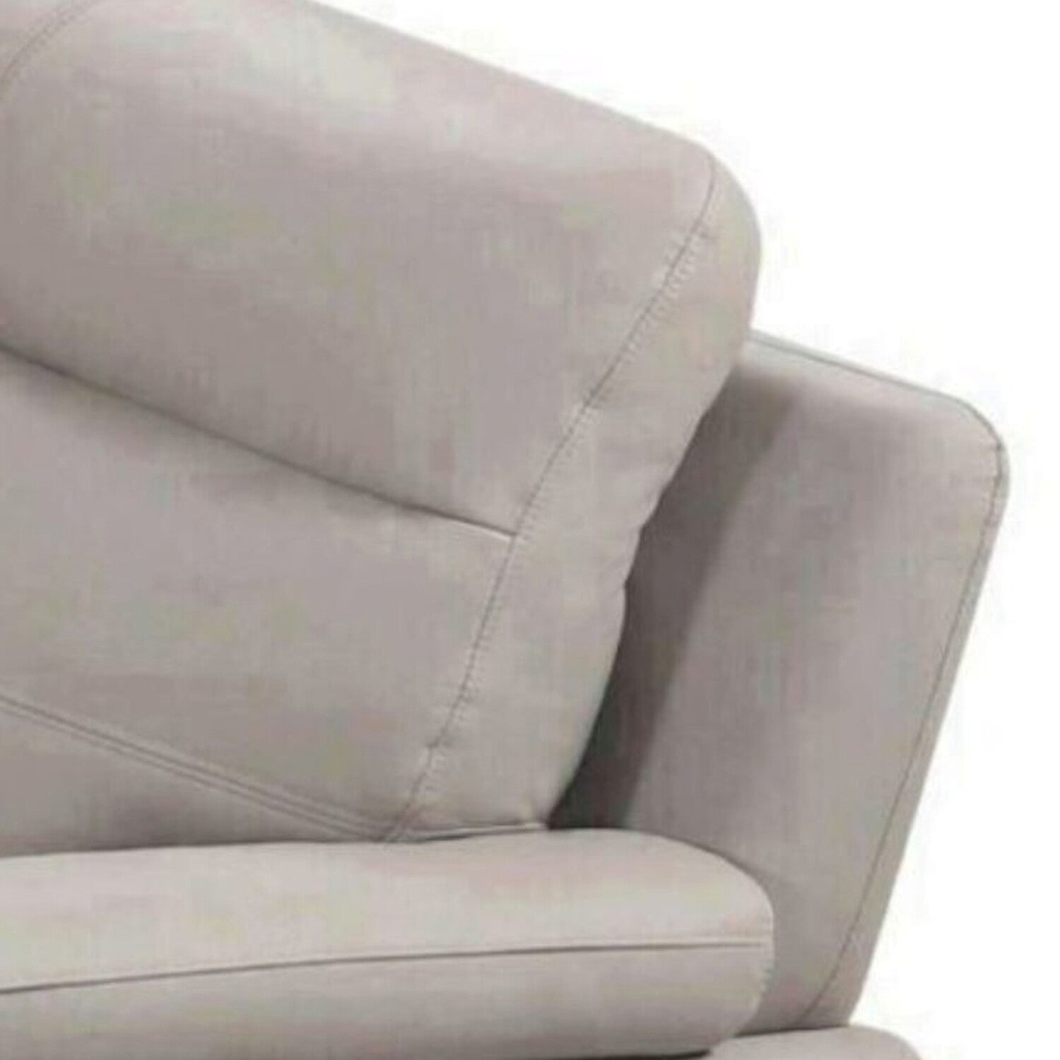 Light Gray Leather Loveseat X58486