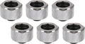 Chrome 16 mm PETG Tube Compression Fitting (Pack of 6) X300