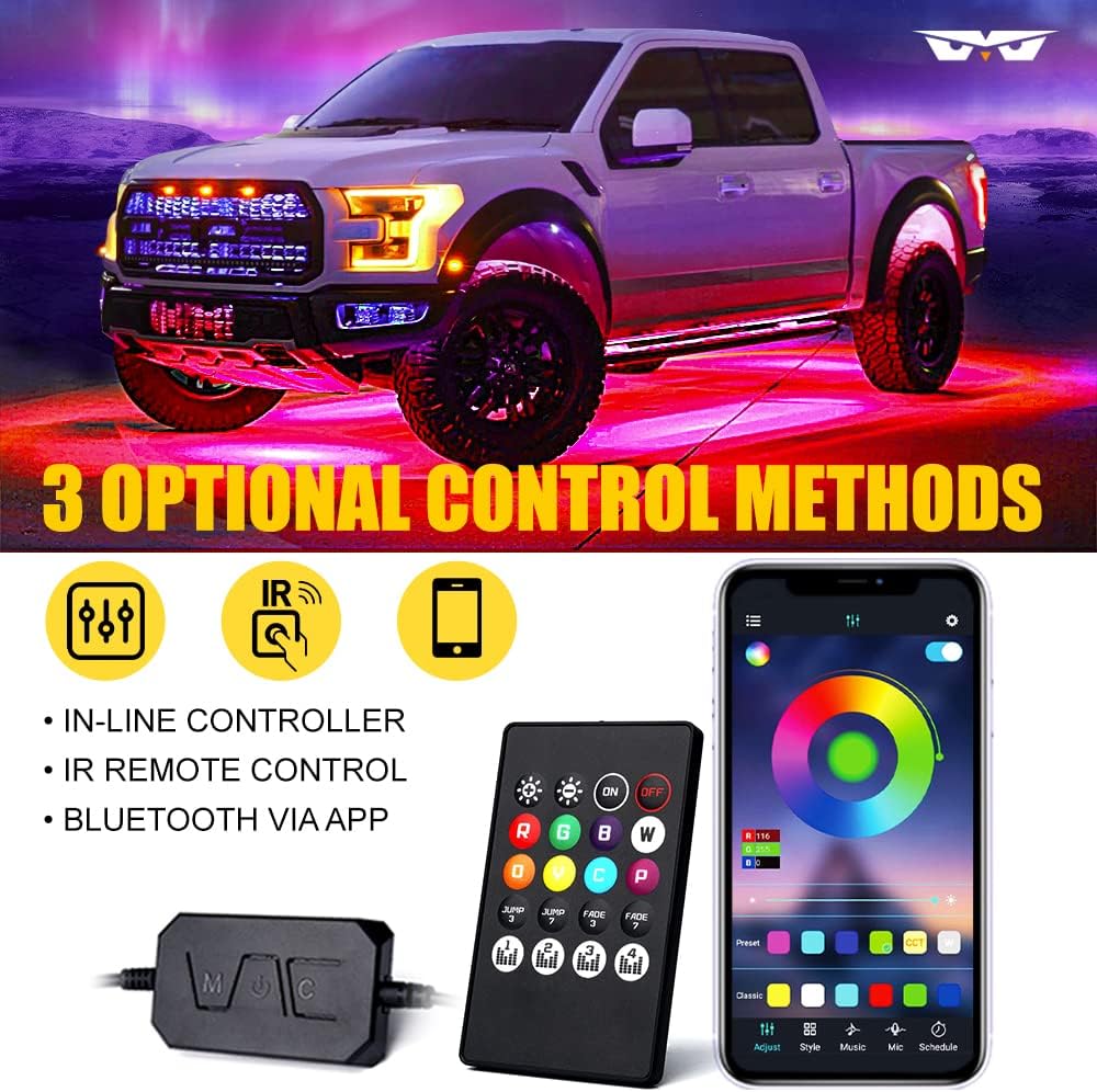 RGB LED Car Underglow Lights Kit (4PCS) L62097