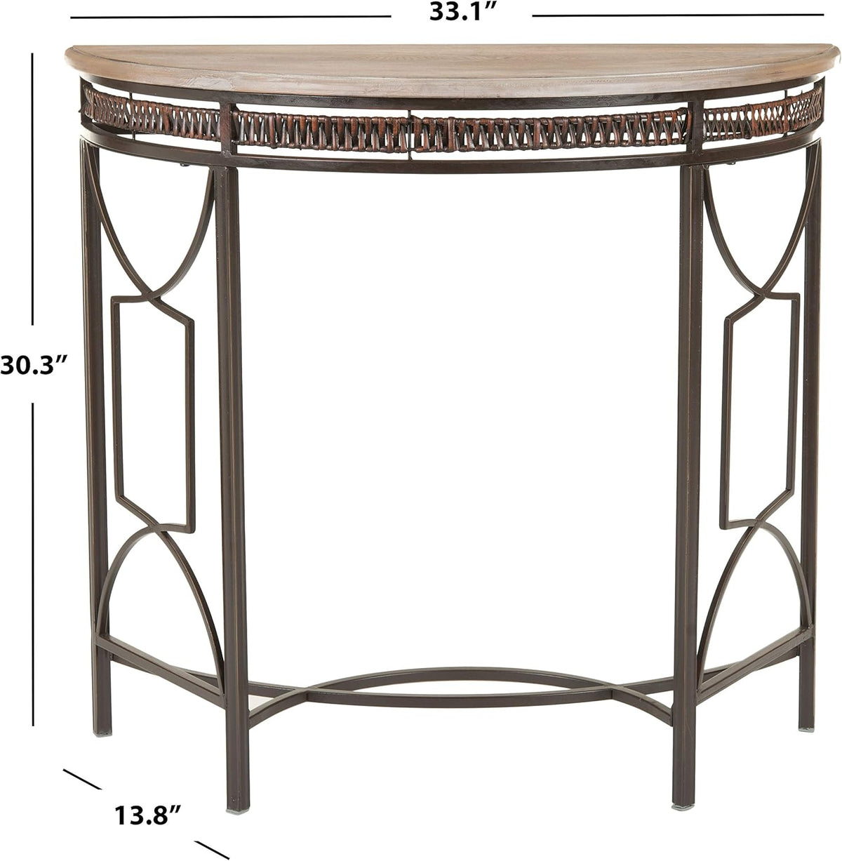 Copper and Red Maple Console Table G3869