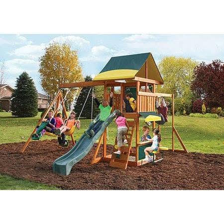 Cedar Wooden Play Swing Set U203
