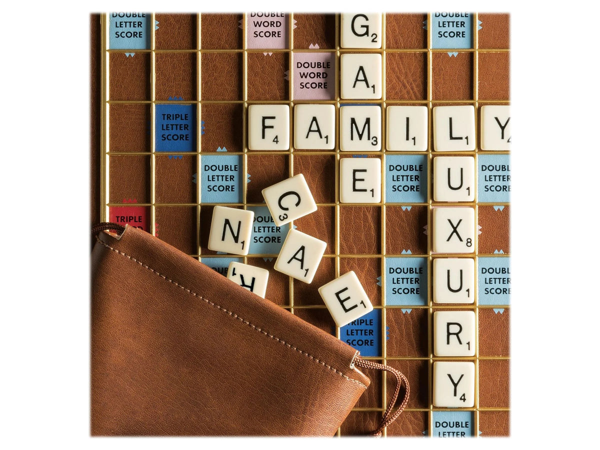 Scrabble Luxury Edition with Rotating Wooden Game Board C876