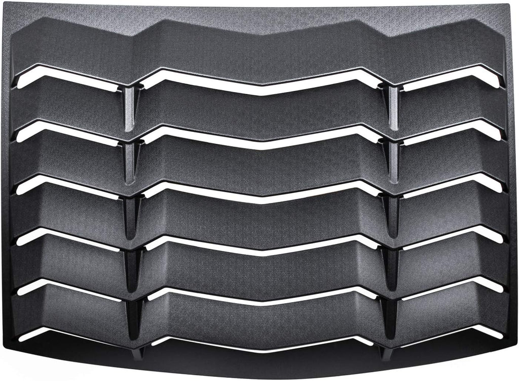 Rear+Side Window Louvers Windshield Sun Shade Cover for Ford Mustang (ABS Matte Black) R48126