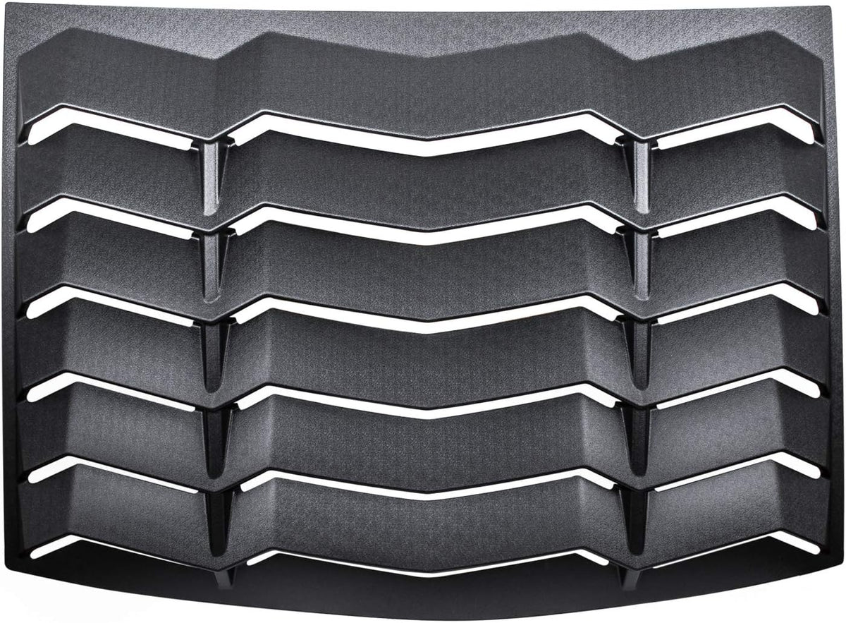 Rear+Side Window Louvers Windshield Sun Shade Cover for Ford Mustang (ABS Matte Black) R48126