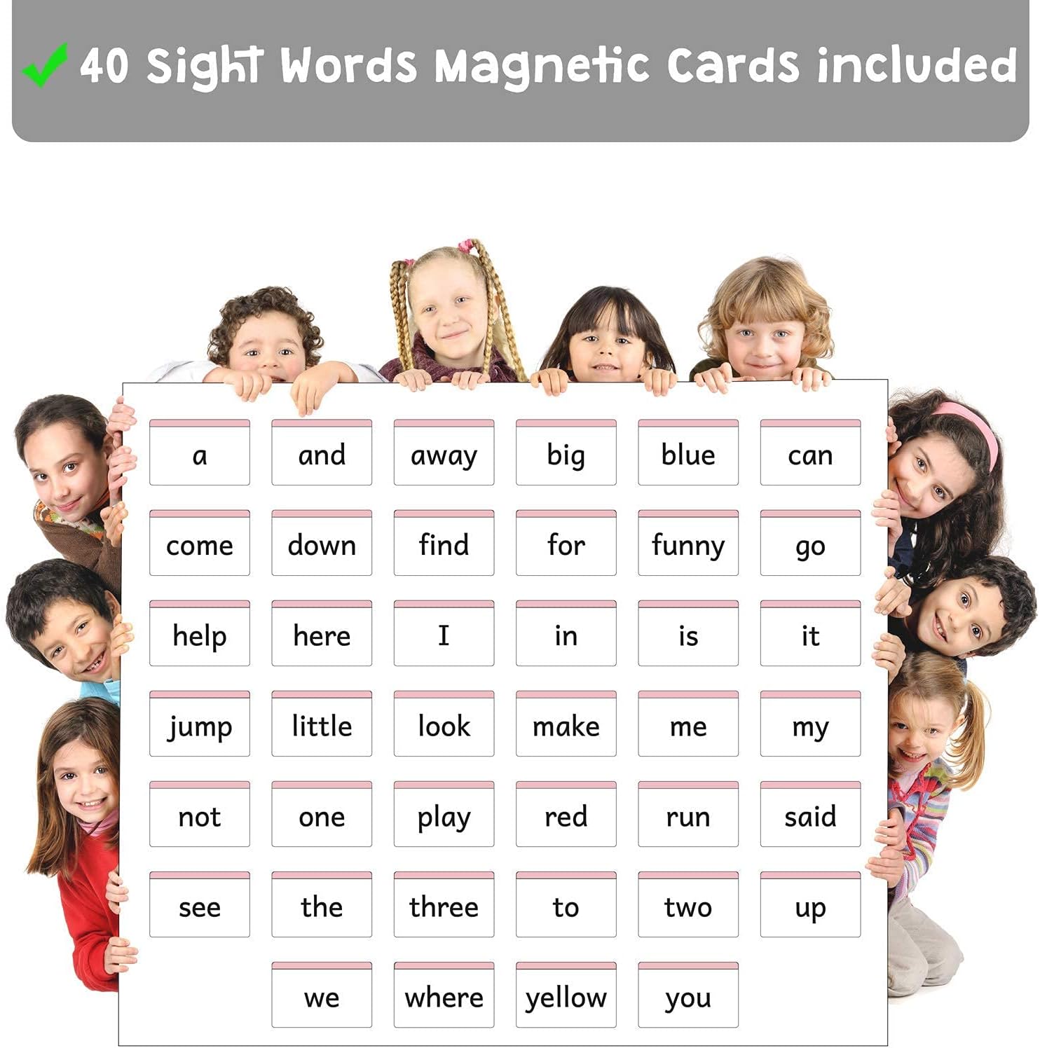 40 Large Dolch Magnetic Flash Cards C98532